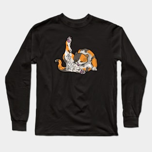 Cat Licking it's Butt Long Sleeve T-Shirt